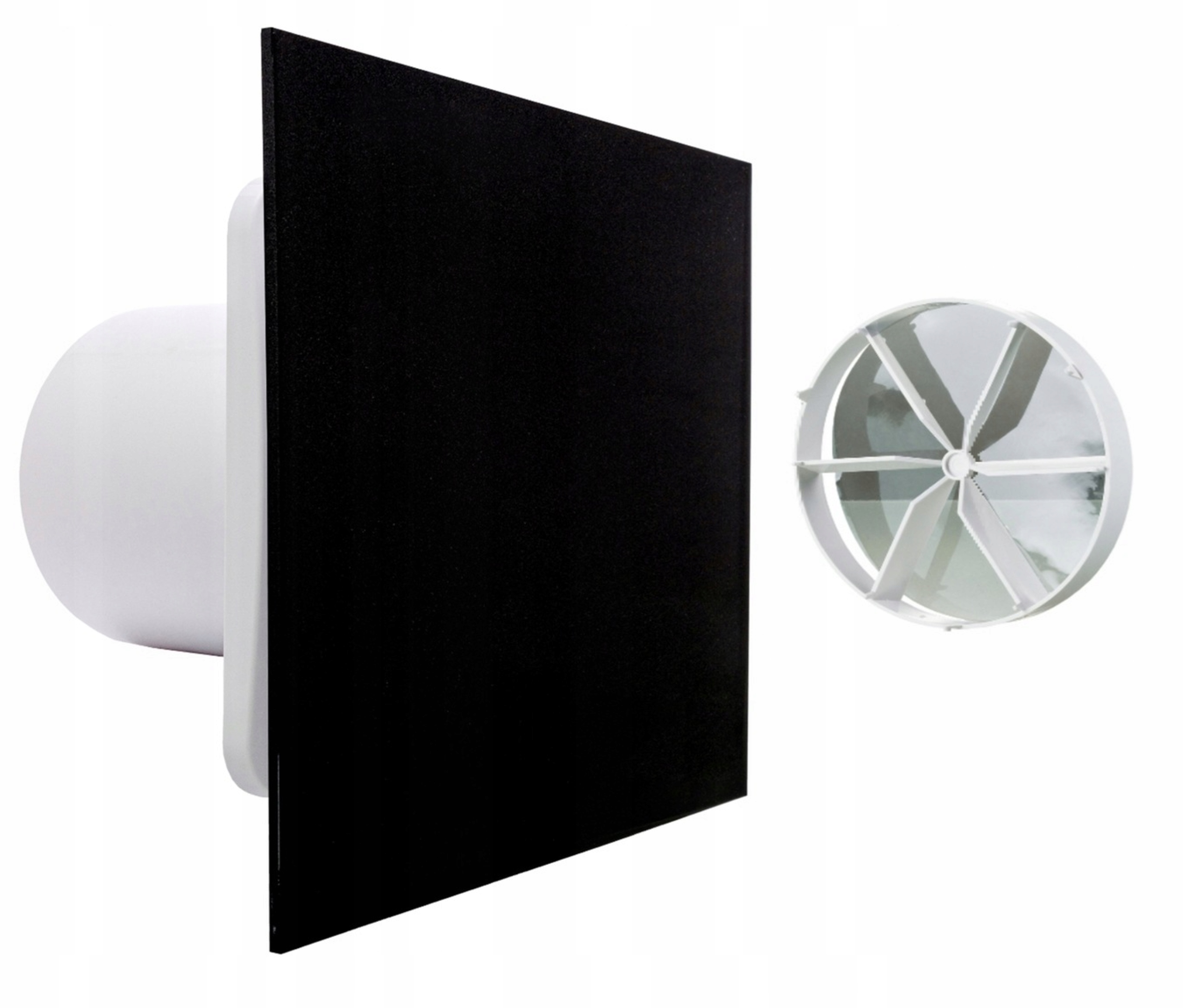 Domácí Koupelnový Ventilátor FI100 Černý Časový Spínač Dárek