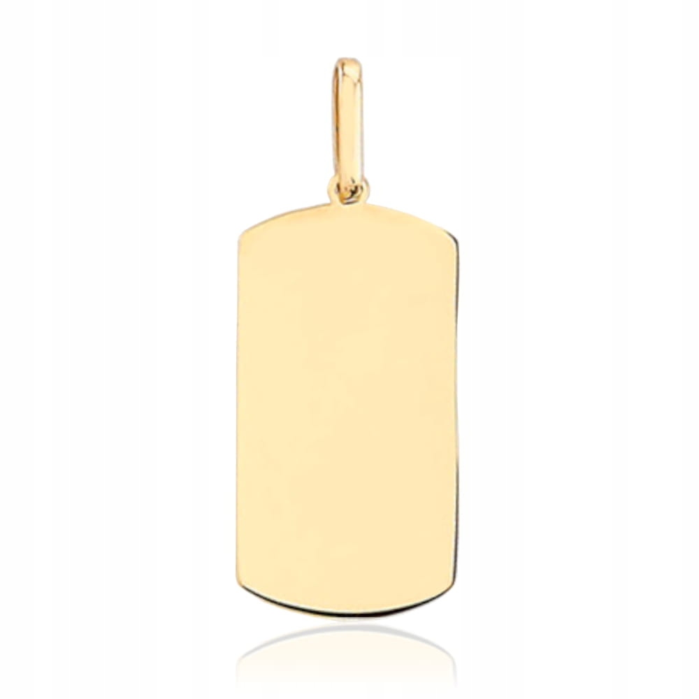 Zlatý přívěsek obdélníkový 585 hladký pro gravírování dámský elegantní 14k