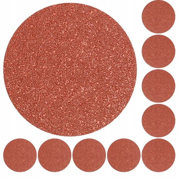 Papier Ścierny Na Rzep Krążek Dysk 150mm P80 Do Szlifierki Zestaw 10szt