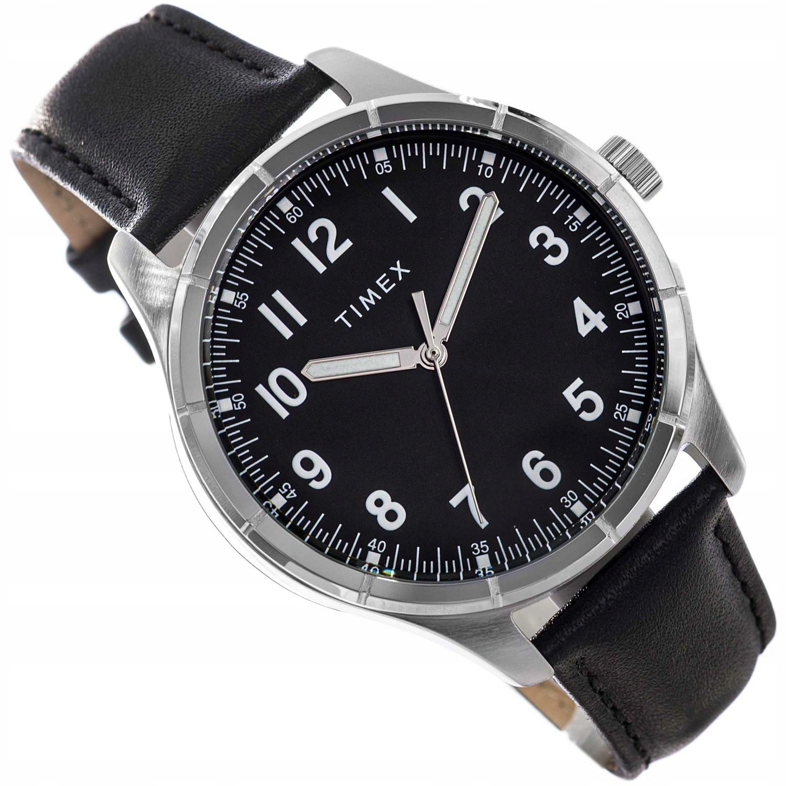 Pánské Hodinky Timex TW2Y16100 Main Street Černé S Řemínkem Pro Seniory