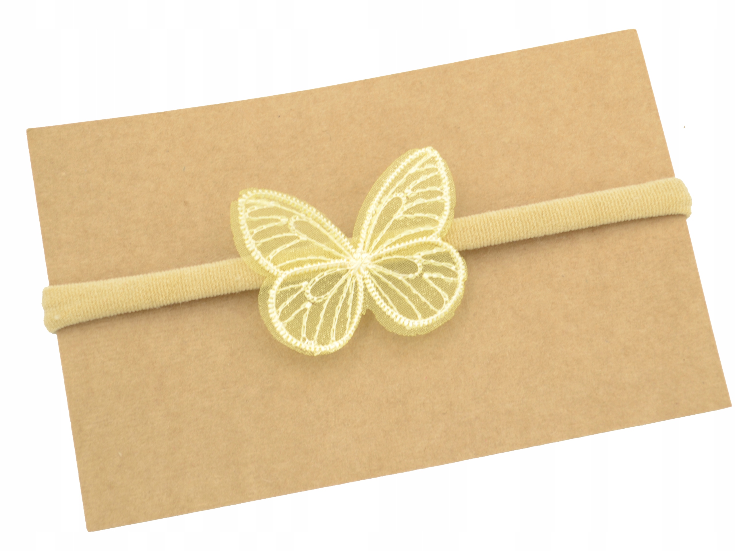 

Opaska żółty pastelowy motylek na wiosnę wiosenny