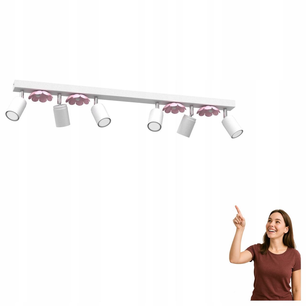 Lampa detský reflektor dlhý na lište Flower 3879 Luminex