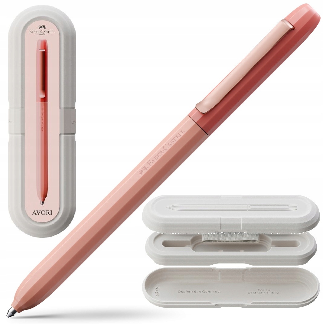 Faber-castell Długopis automatyczny W Etui niebieski wkład Xb Avori