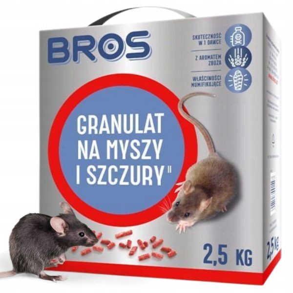 

Granulat Trutka na myszy i szczury Bros 2,5 kg