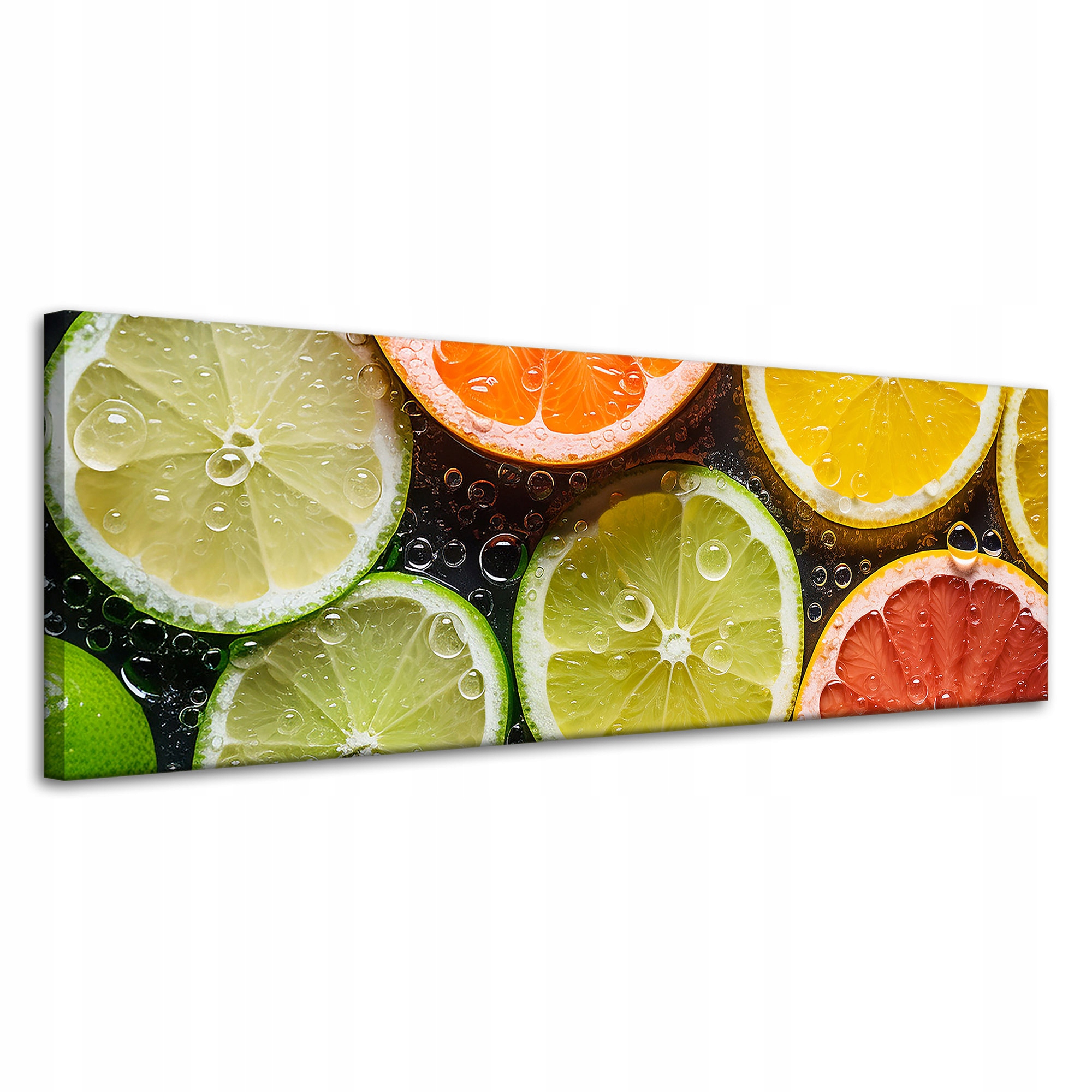 Obraz na plátně Citrusy Svěžest Limetka Grapefruit Citron 120x40