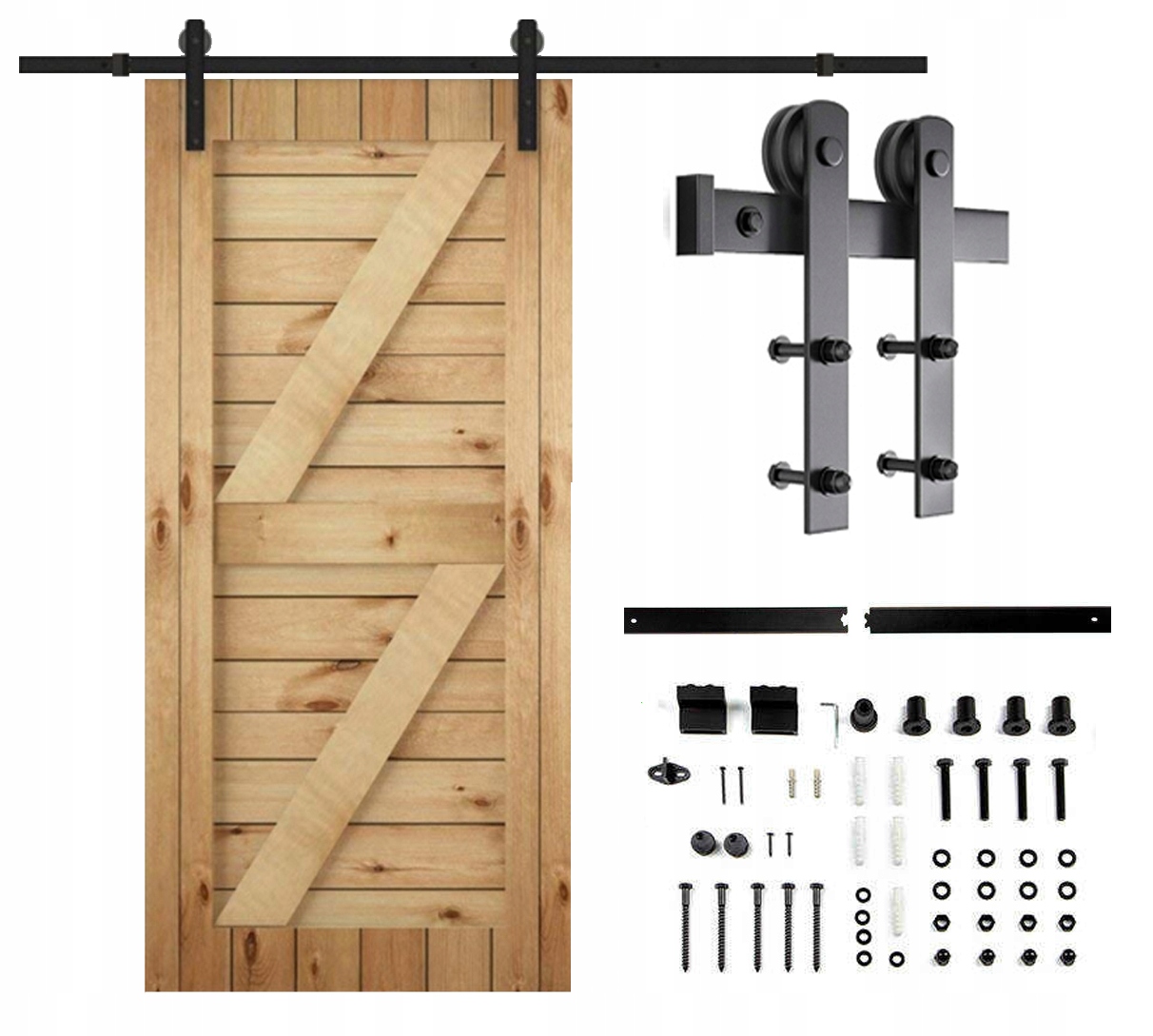 

System Drzwi Przesuwnych Barn Door Loft Retro 2m