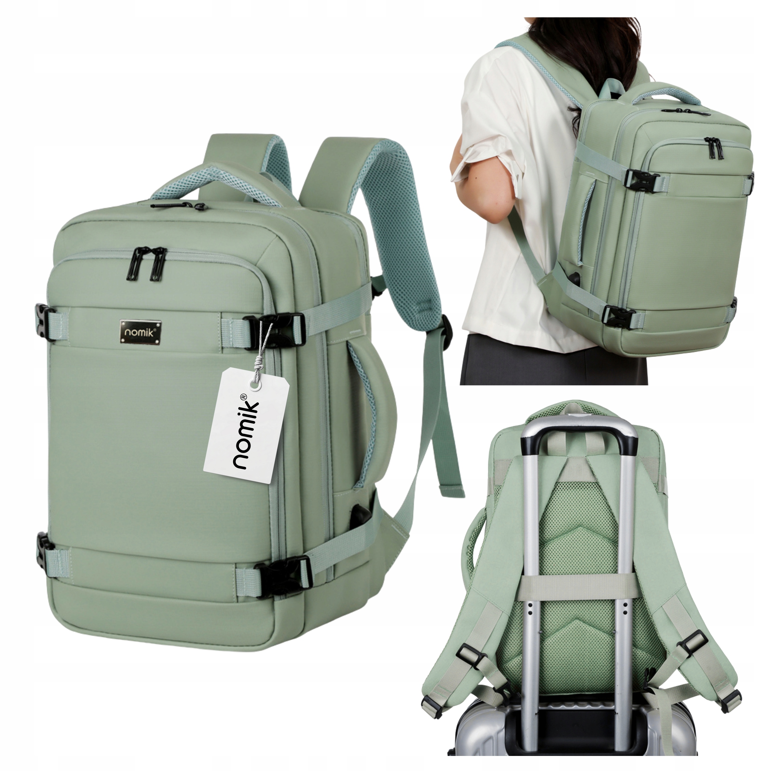 Plecak podróżny do samolotu Ryanair Wizzair 40x20x25 bagaż podręczny duży