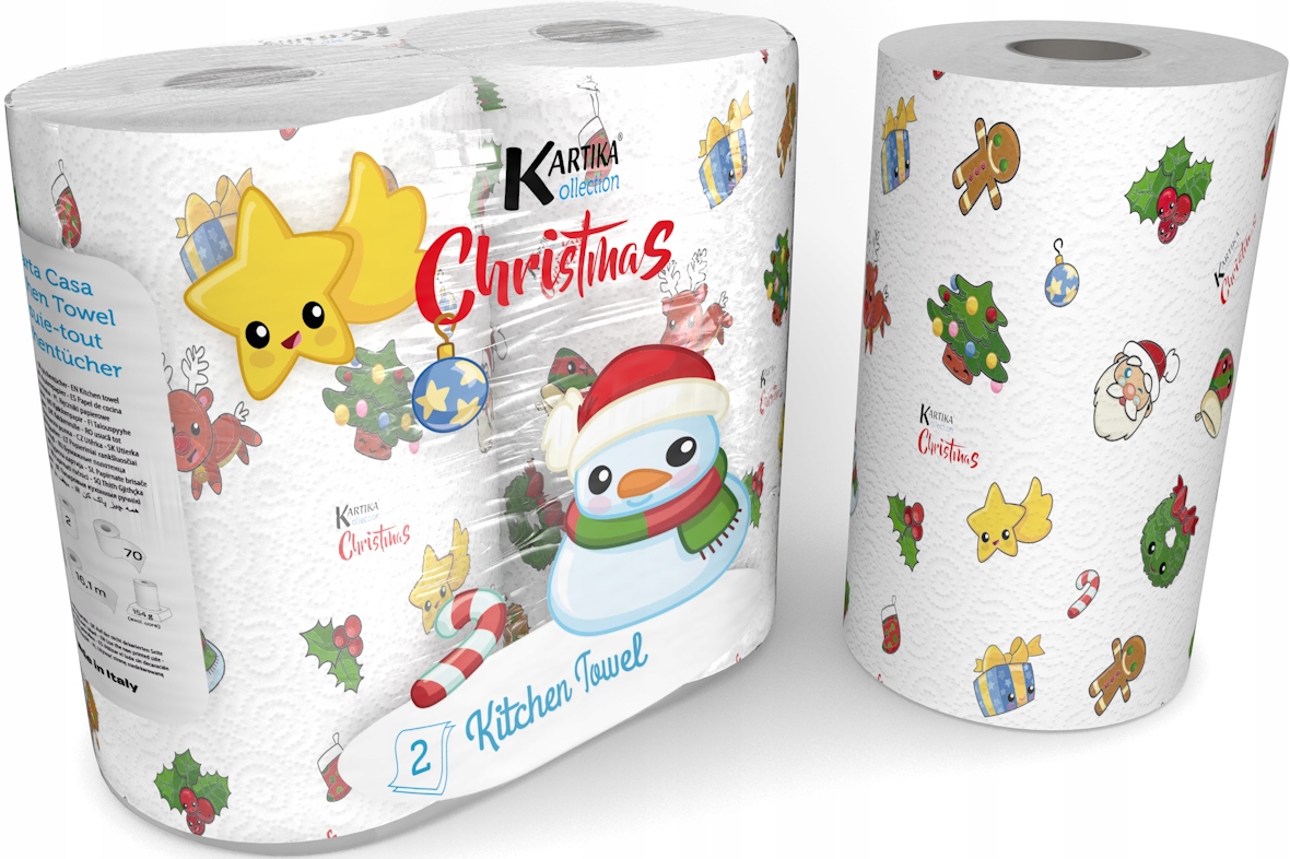 RĘCZNIK PAPIEROWY ŚWIĄTECZNY KARTIKA CHRISTMAS 2 SZTUKI MIKOŁAJ
