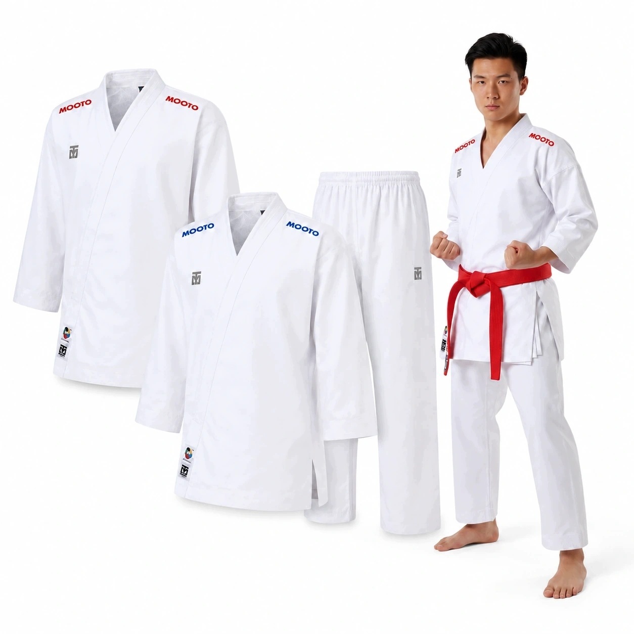 Kimono Do Karate Mooto Mtx Kumite Wkf Atest – Zestaw 2 Bluzy Spodnie 165