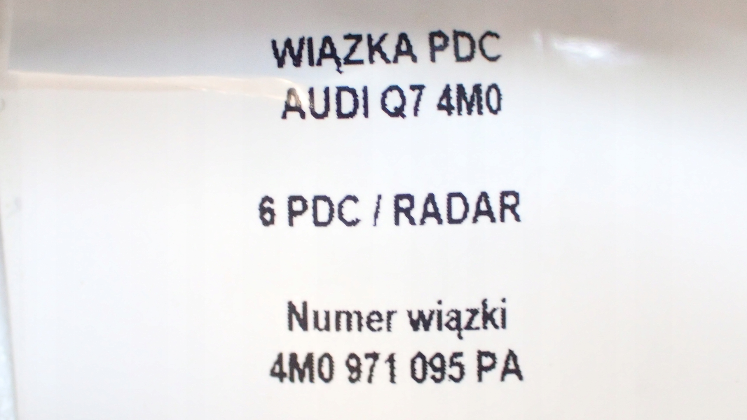шланги 6 датчик парковки Audi Q7 4M0971095PA