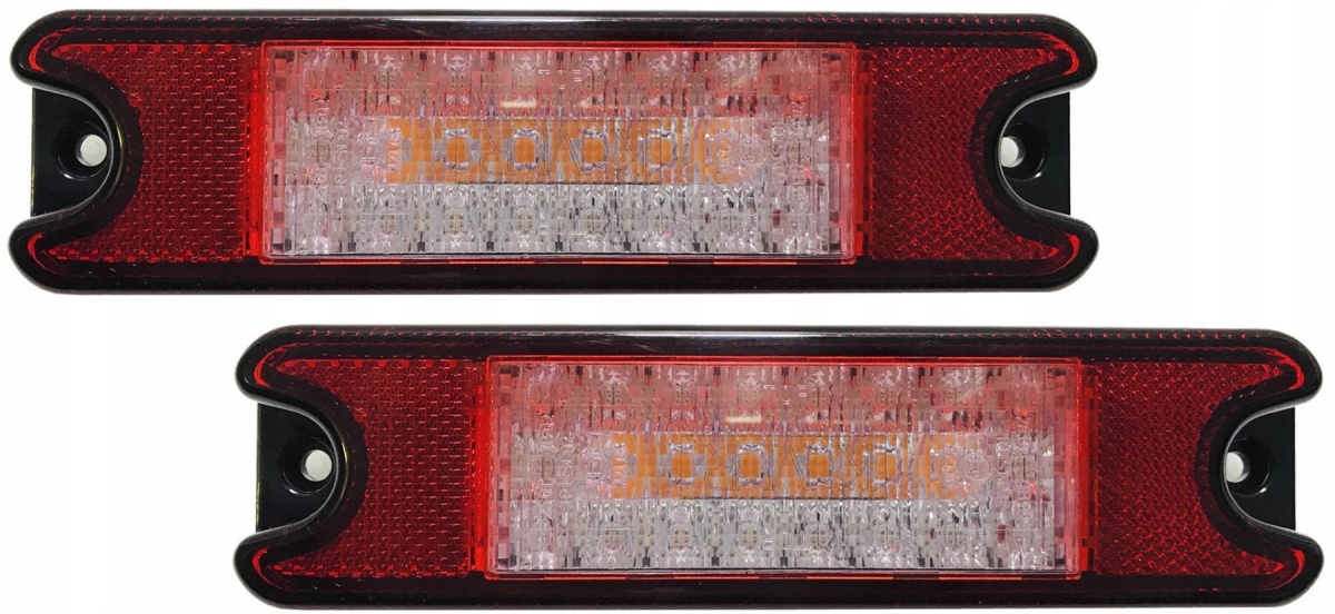 Sada 2x kombinovaná zadní lampa 24 Led přívěsná čtyřkolka malá kmr4 12V 24V