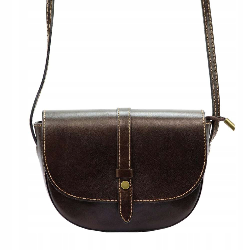 Kabelka Přes Rameno kožená kabelka Gregorio 119 Tmavě hnědá