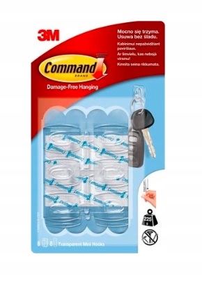 

Command 3M haki przeźroczyste 6 szt małe 17006-CEE