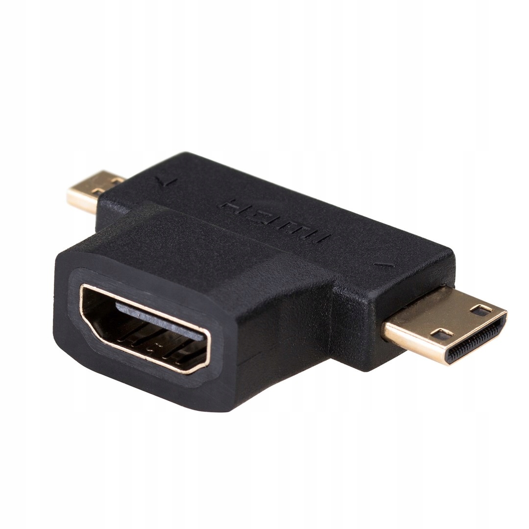 Adapter Akyga AK-AD-23 (hdmi F Micro Hdmi, Mini Hdmi M; kolor czarny)