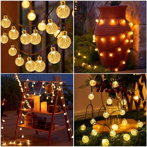 REALKY SOLARNE LAMPKI OGRODOWE GIRLANDA ŻARÓWKI 13.2M 60 LED IP65 — miniatura 7