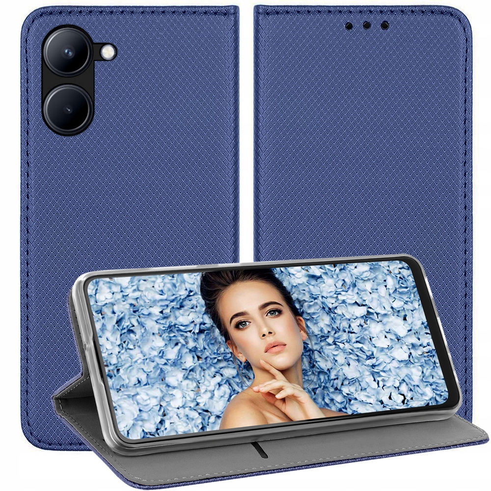 

Etui Smart Magnet Szkło 9H do Realme C33