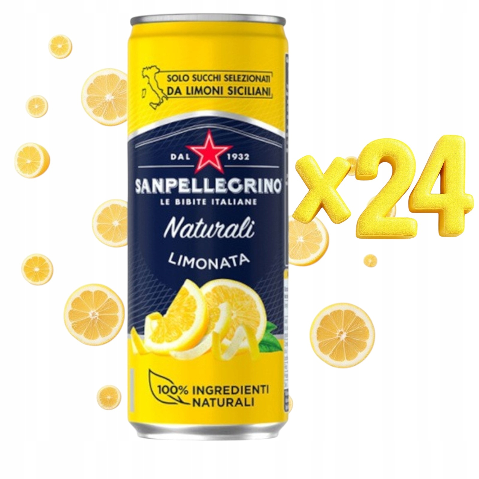 San Pellegrino 330ml Limonata Sycylijska Cytryna W Zestawie 24 szt