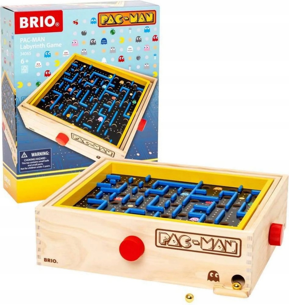 Gra zręcznościowa Labirynt Pac-man logiczna edukacyjna Brio