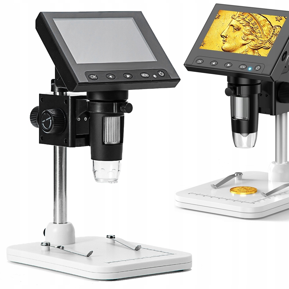 Přenosný Digitální Mikroskop Pro Pájení Zoomem 1000X Hd Displej 4,3"