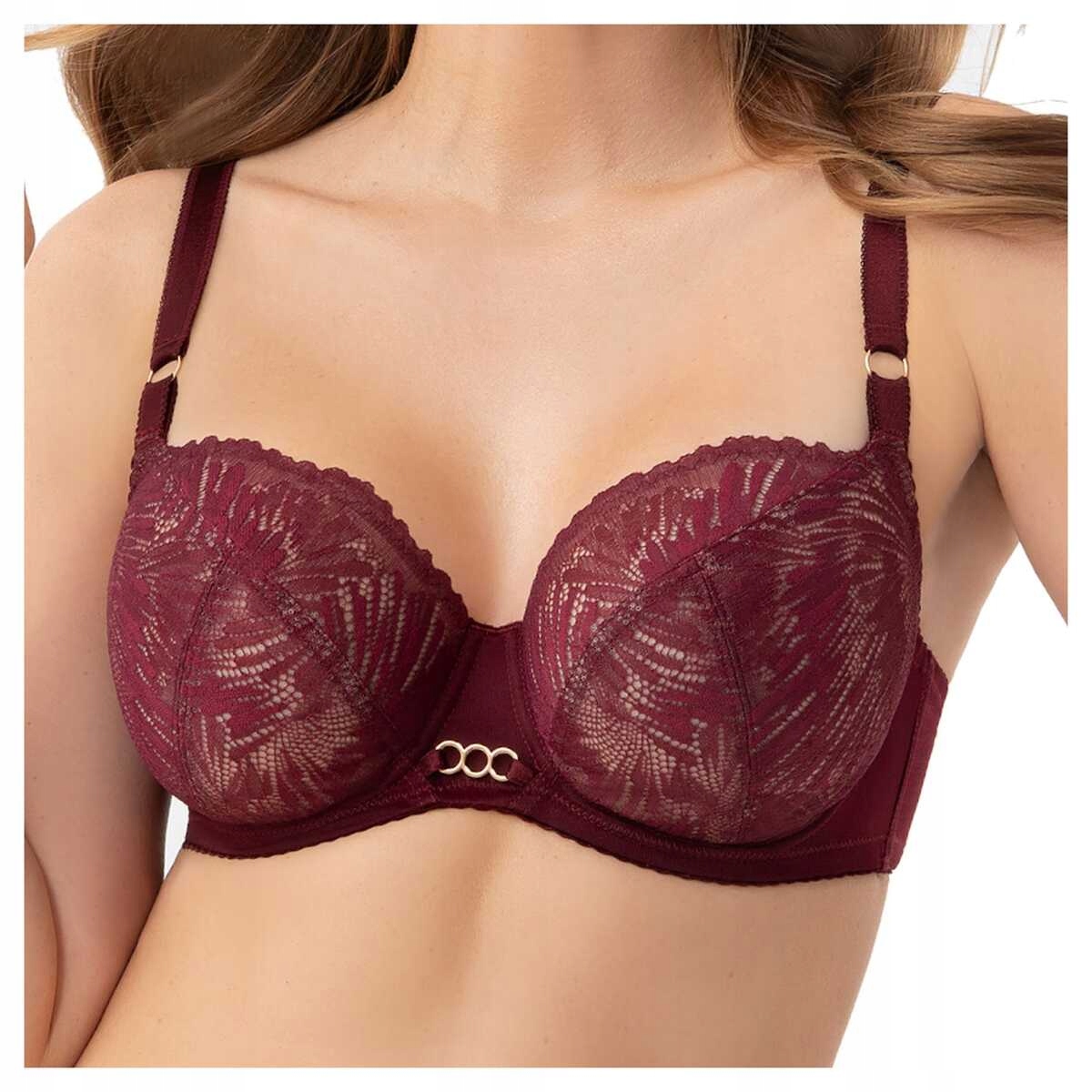 Gorsenia Měkká podprsenka s kosticemi soft Mila 956 bordová 90F