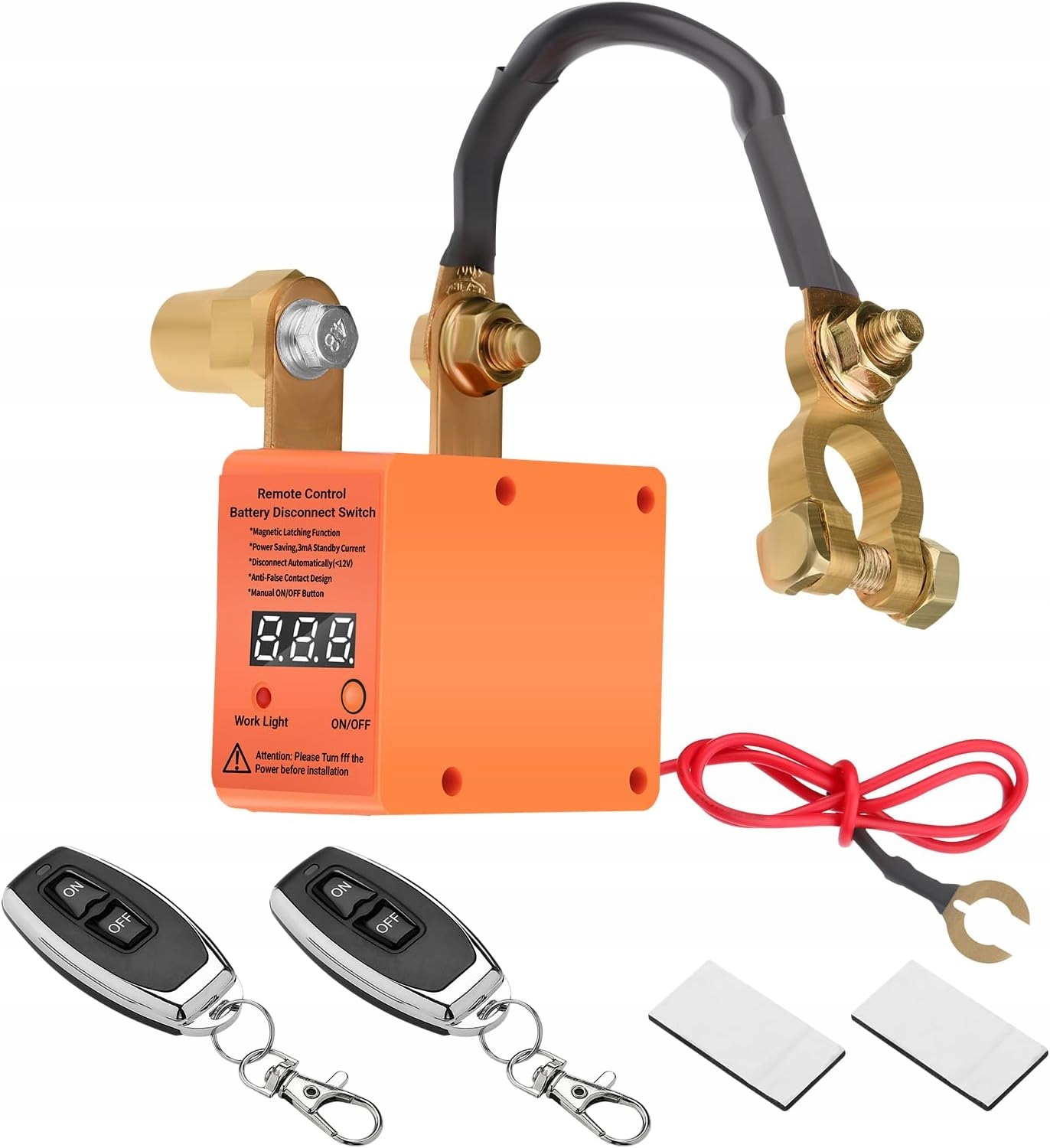 Dálkový automatický vypínač odpojovač baterie 12V 240A dálkové ovládání x2