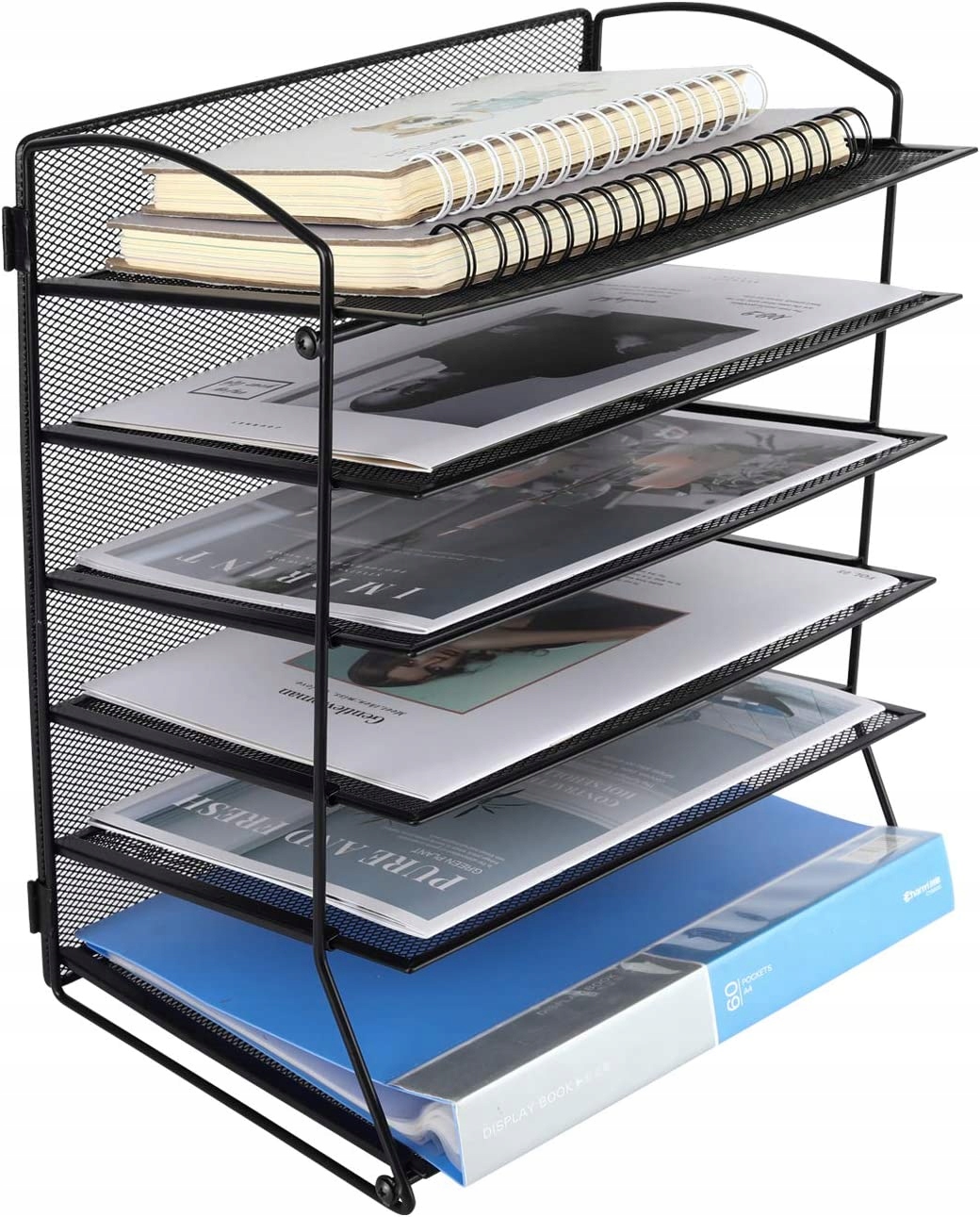 

Organizer na dokumenty, sorter, 6 półek A4 metal