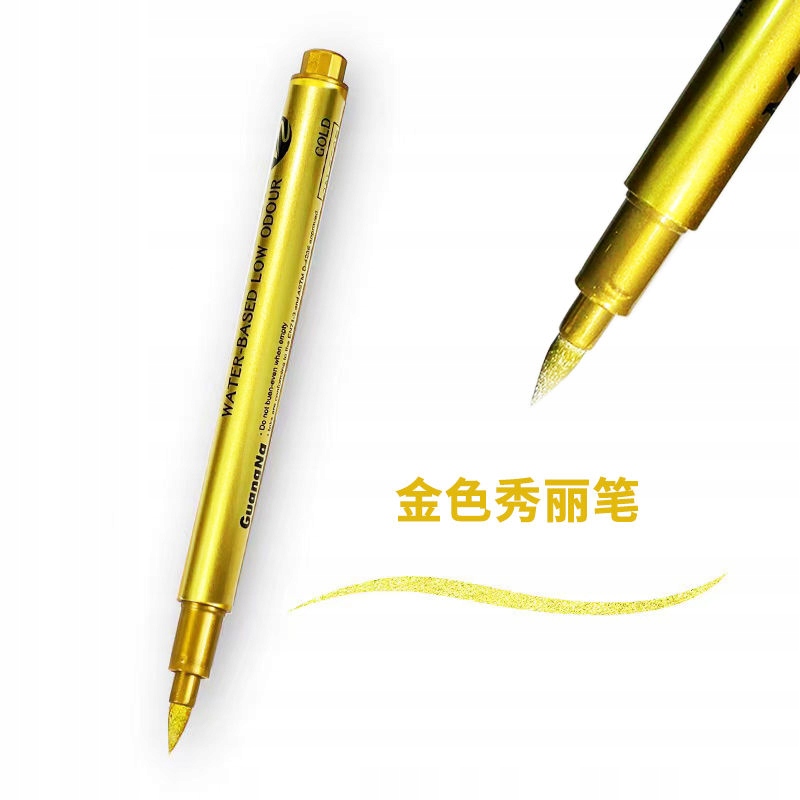 2-4pcs Highlights Metallic Marker Pen Brush Tip 14340688855