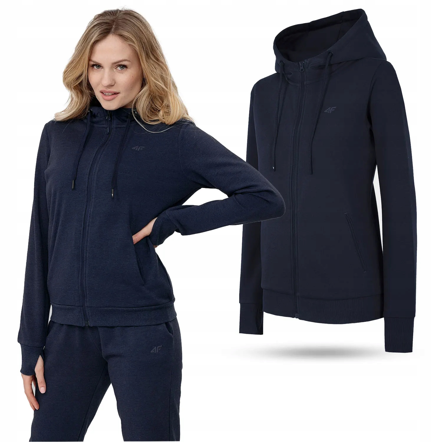 

Bluza Damska 4F Rozpinana Kaptur Bawełna SS23F373