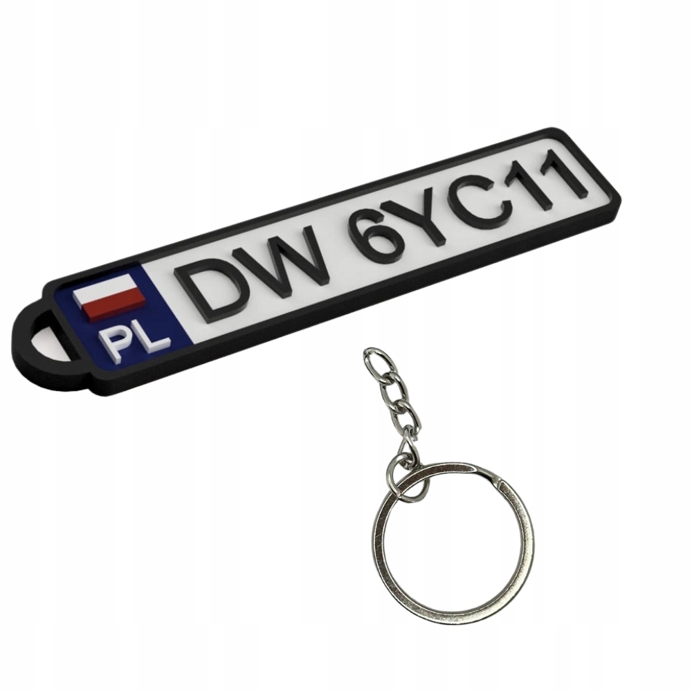 PERSONALIZOWANY BRELOK TABLICA REJESTRACYJNA Z TWOIM NAPISEM PREZENT