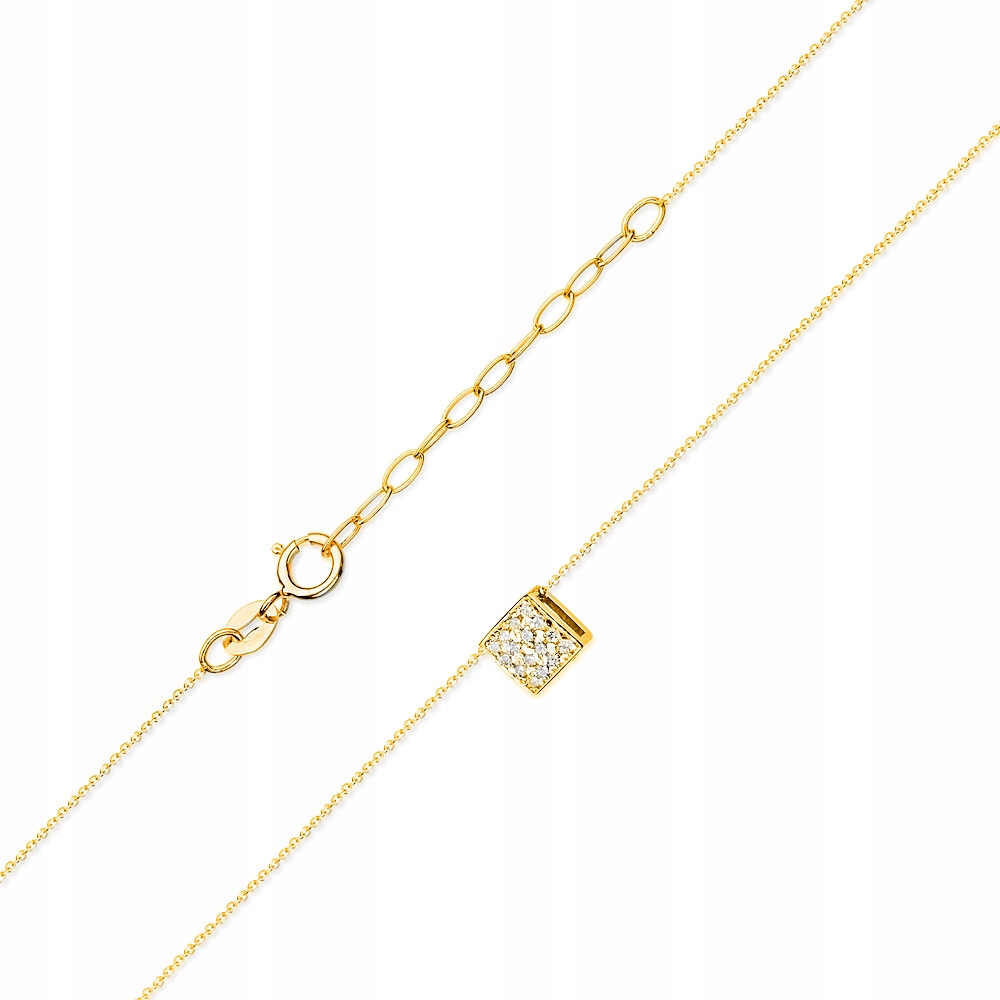 

Złoty Naszyjnik 585 Brylanty 0,08 ct - Celebrytka