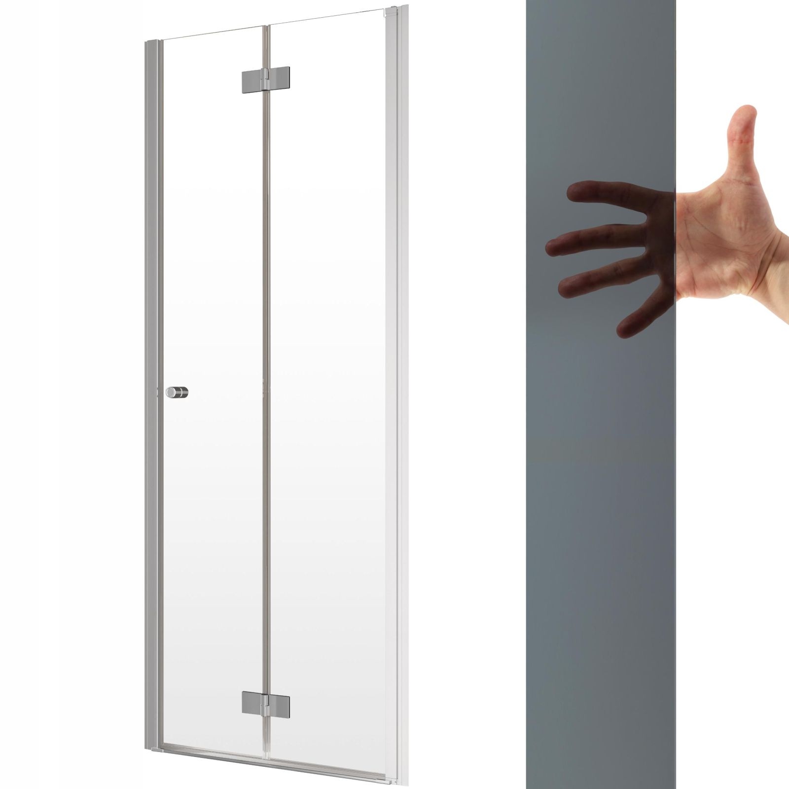 Drzwi prysznicowe składane wnękowe 70 P grafit