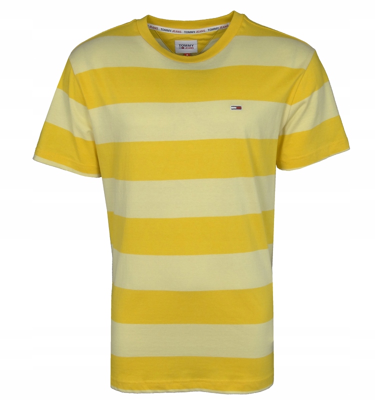 Tommy Jeans, pánské tričko, žluté, M