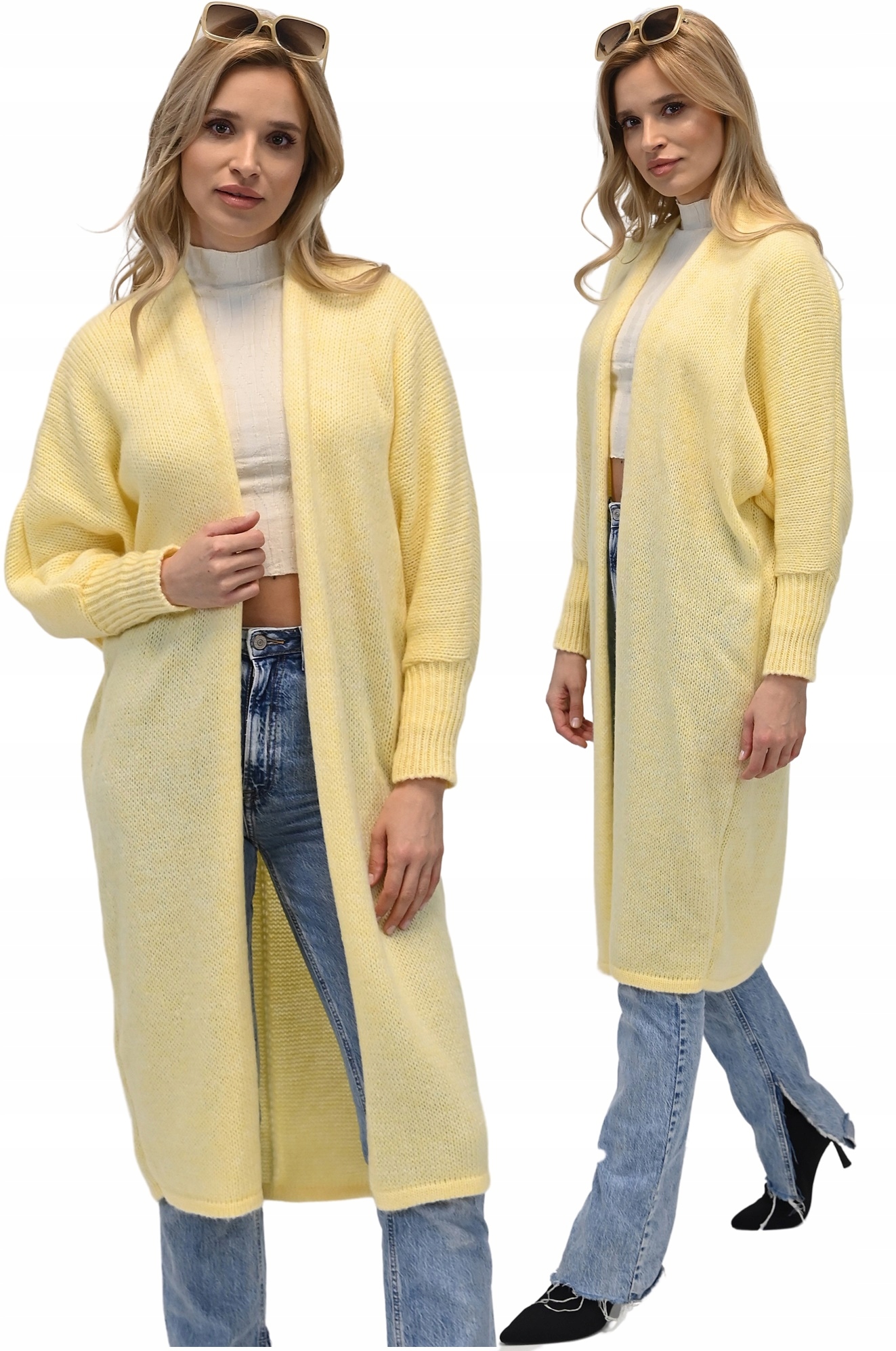 Dámský dlouhý svetr Kardigan Uni