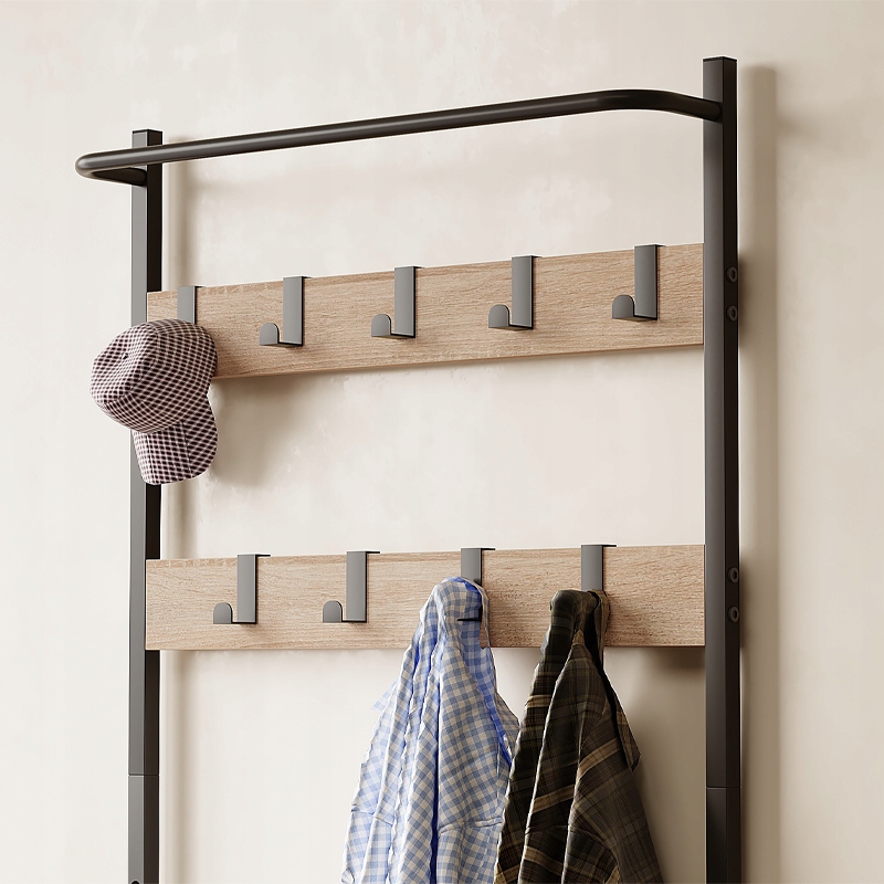 WIESZAK NA UBRANIA BUTY KURTKI JASNY BRĄZ STOJĄCY PODŁOGOWY STYL LOFT REGAŁ Marka Rebiko