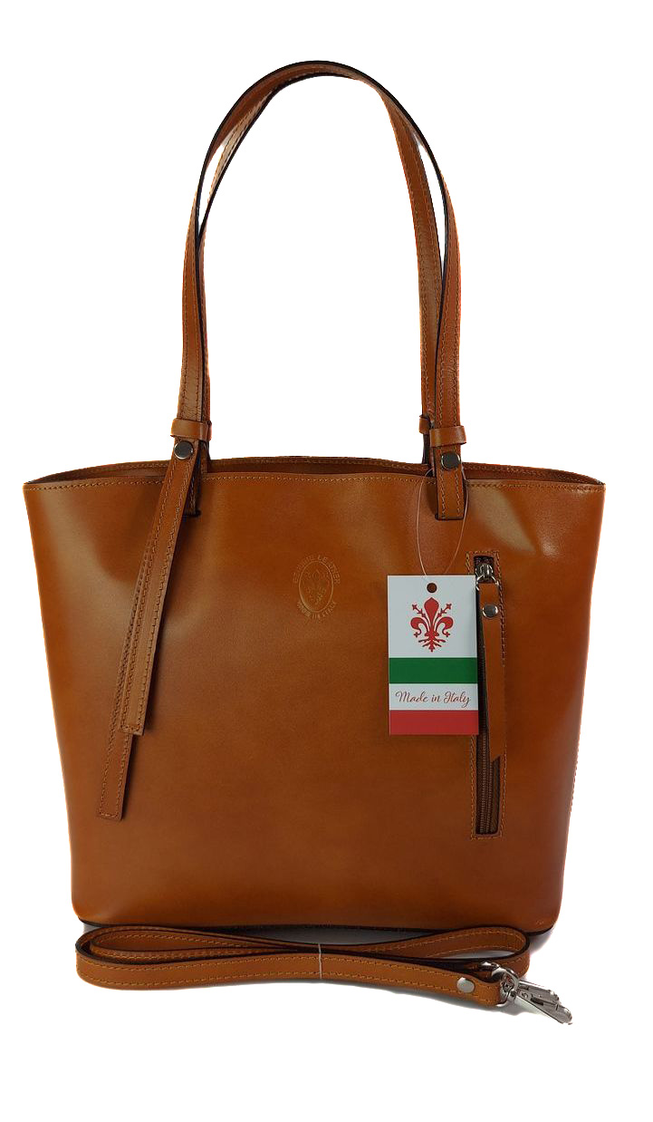 Italský kožený Kufřík Vera Pelle Camel