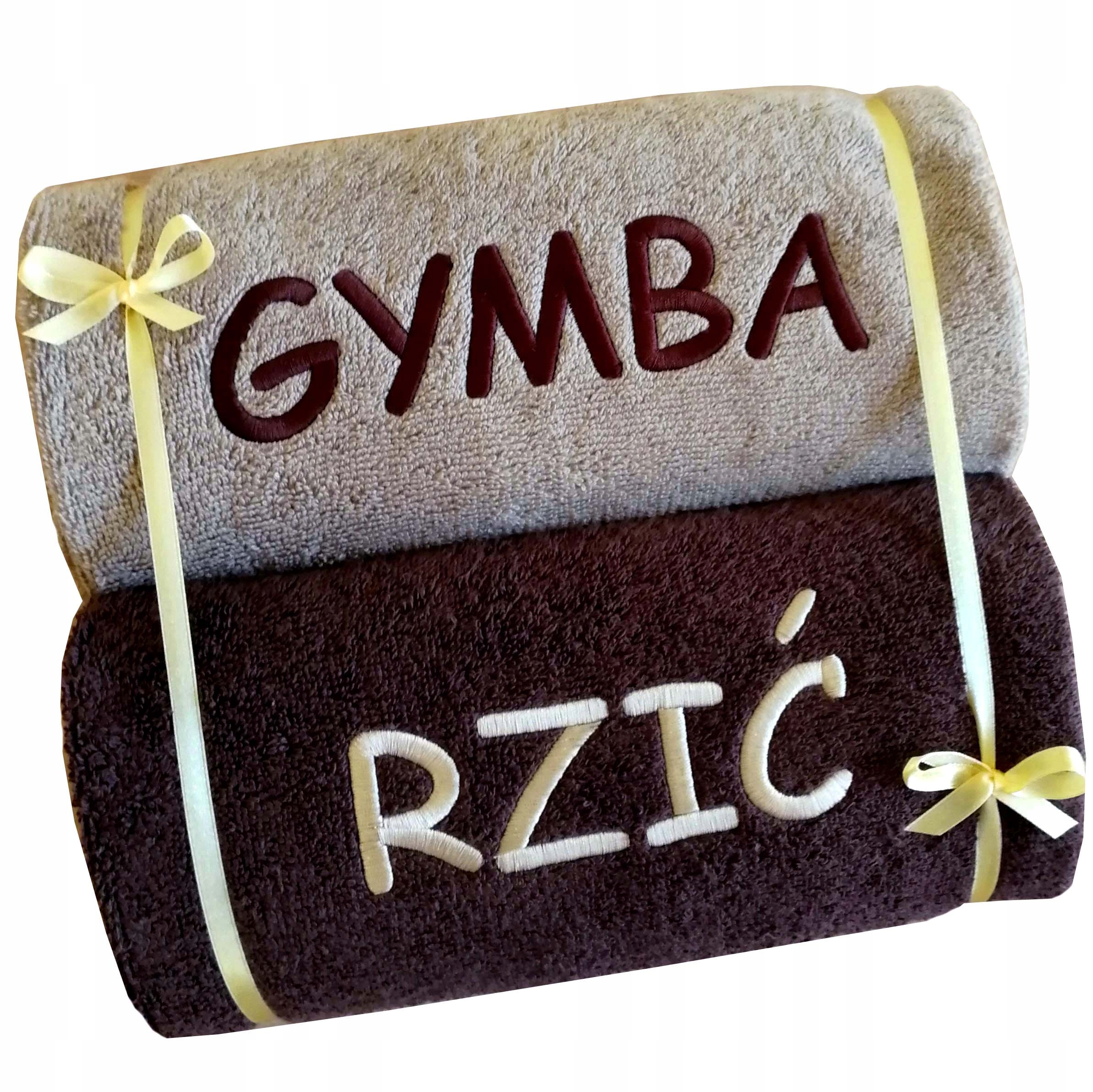 

2x Ręcznik gymba rzić Śmieszny ślub z Haft