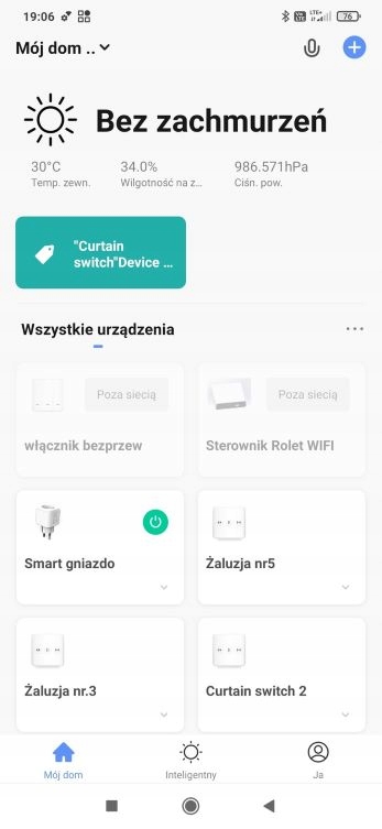 STEROWNIK ROLET WIFI TUYA SMART HOME DOPUSZKOWY J.POLSKI Zasilanie sieciowe