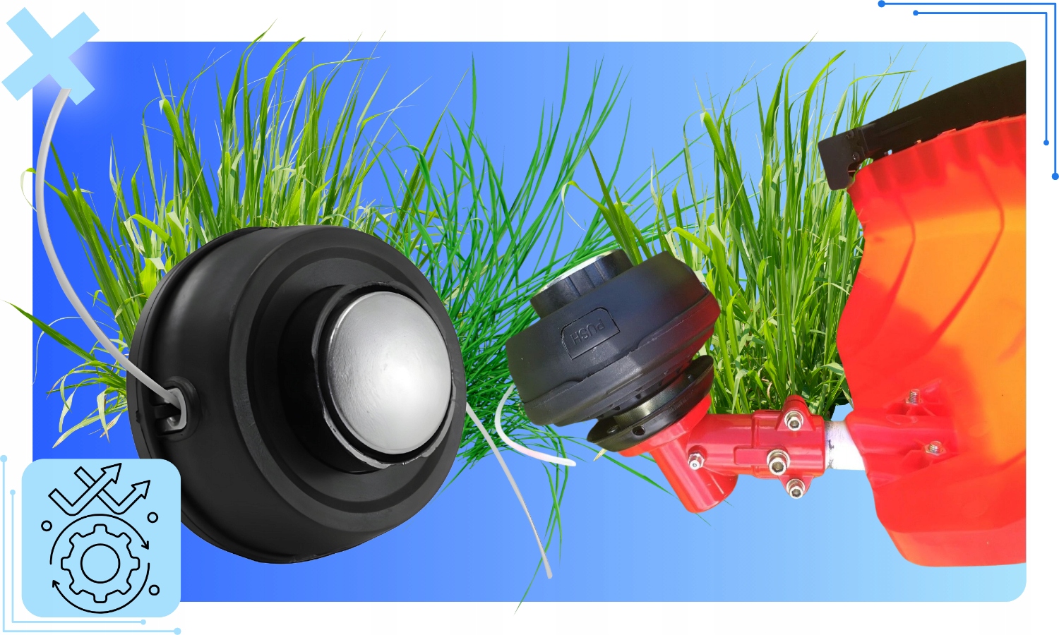 GŁOWICA AUTOMATYCZNA ŻYŁKOWA DO KOSY SPALINOWEJ PODKASZARKI KOS SPALINOWYCH Marka Adeytos