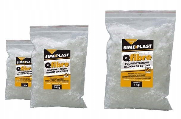 Włókna polipropylen 12MM zbrojenie betonu 0,9 kg