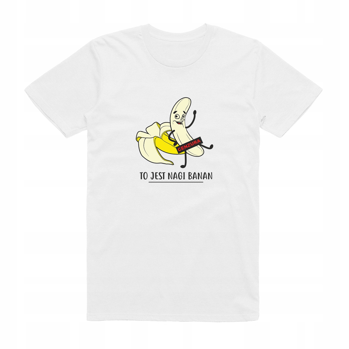 

XL - Koszulka T-shirt Nagi Banan Cenzura Śmieszna