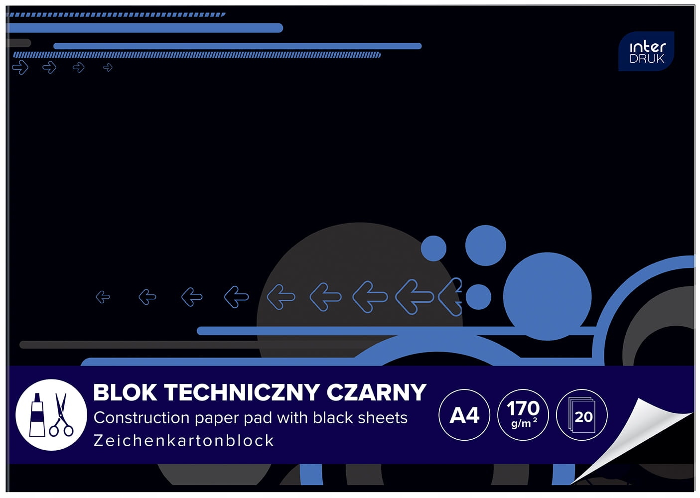 

Blok Techniczny Czarny A4 10 Kartek Interdruk