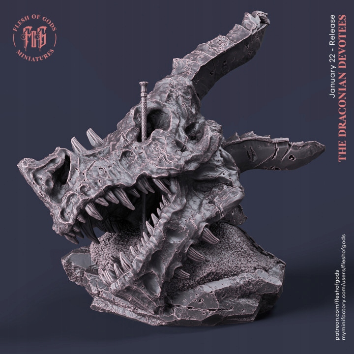 Dragon Skull - Flesh of Gods - Druk 3D