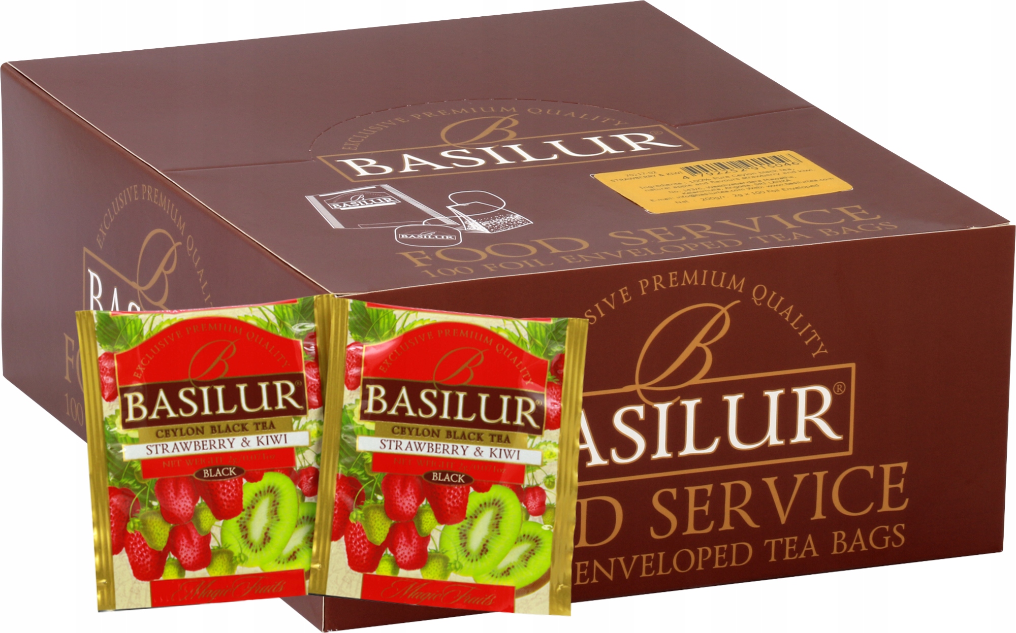 Herbata czarna Basilur Strawberry&kiwi ekspresowa Truskawka HoReCa 100szt