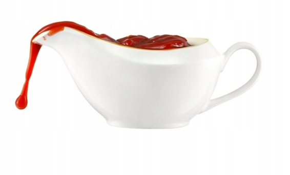 SOSJERKA DO SOSÓW PORCELANOWA BIAŁA STYLOWA 400 ML
