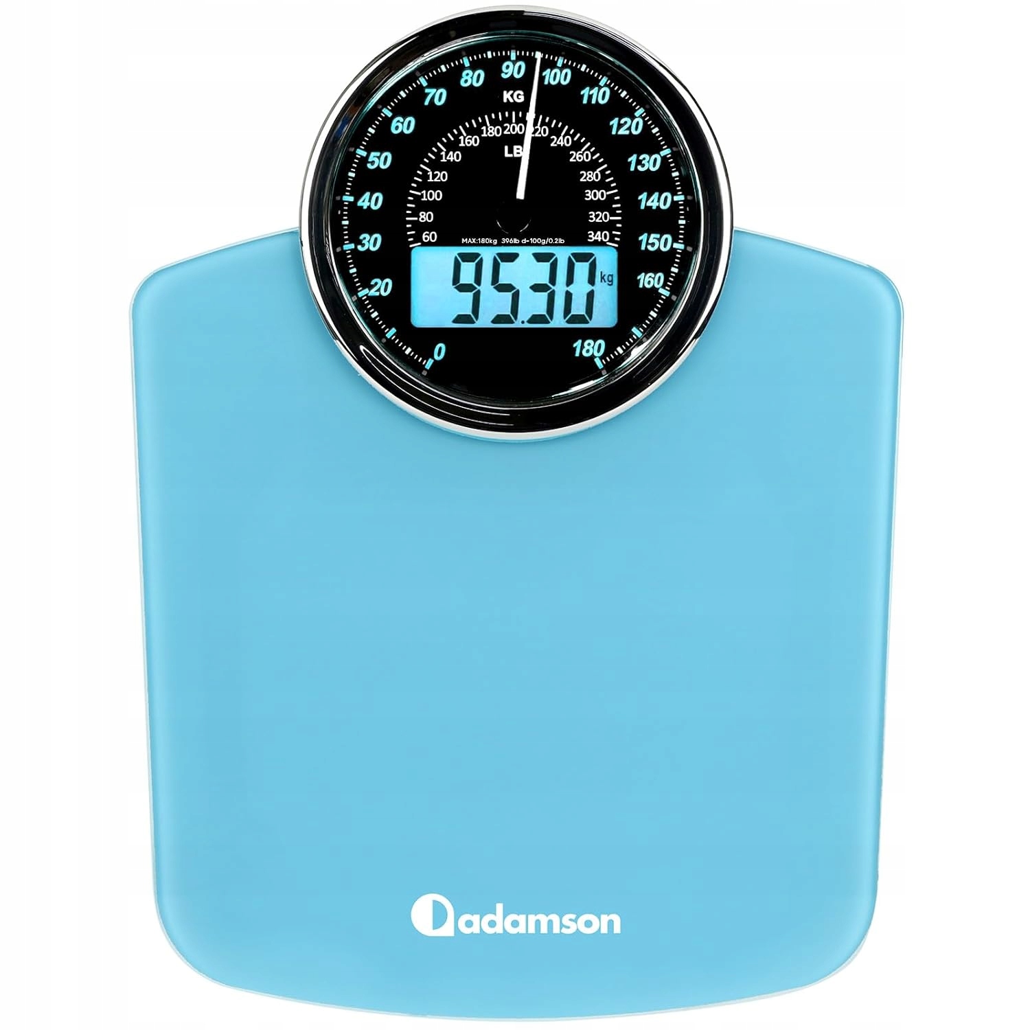 Adamson Hybridní váha 2v1 Digitální a analogová pro 180 kg E201