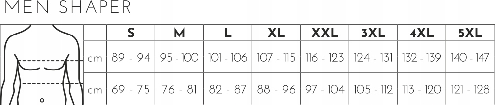 Męska podkoszulka wyszczuplająca FarmaCell - L Dekolt okrągły