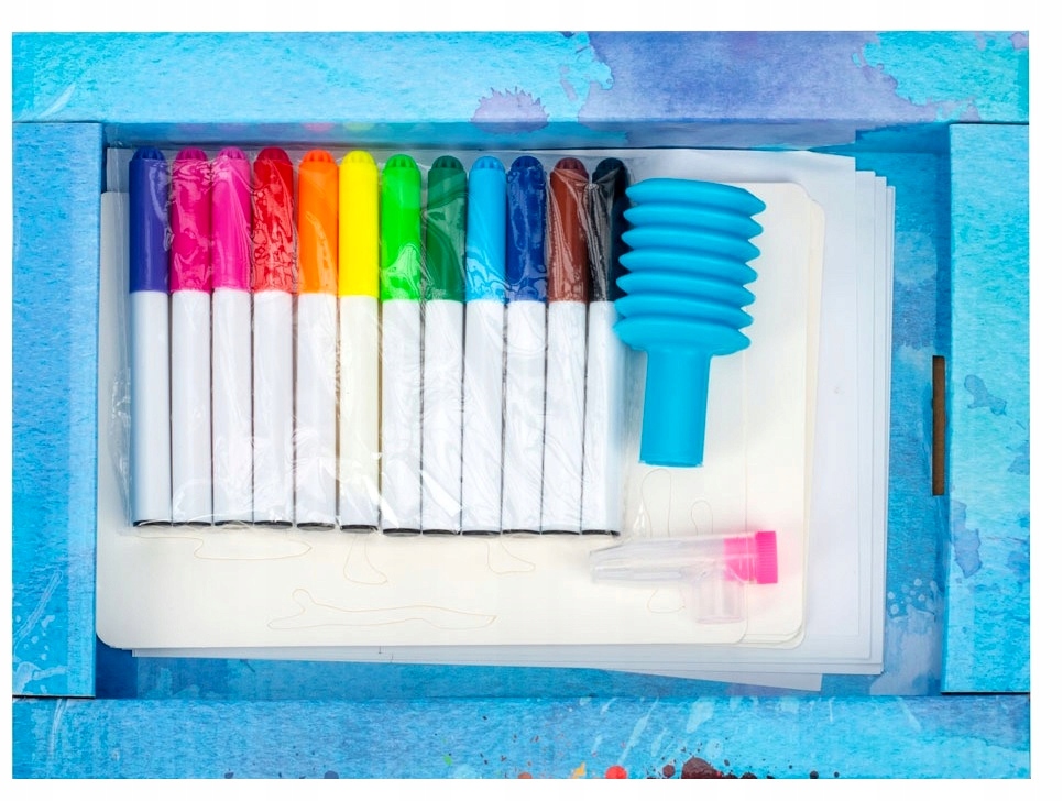 ZESTAW KREATYWNY PLASTYCZNY ARTYSTYCZNY Dmuchane Markery Szablony Dinozaury EAN (GTIN) 5904844559722