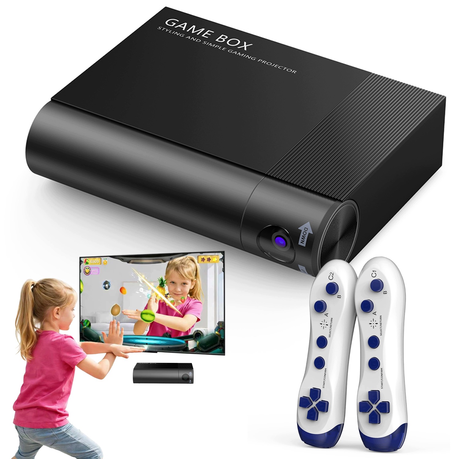Konsola Do Gier Dla Dzieci Ruchowa Aktywna Zabawa 2 Pady Kamera Ruchu Hdmi