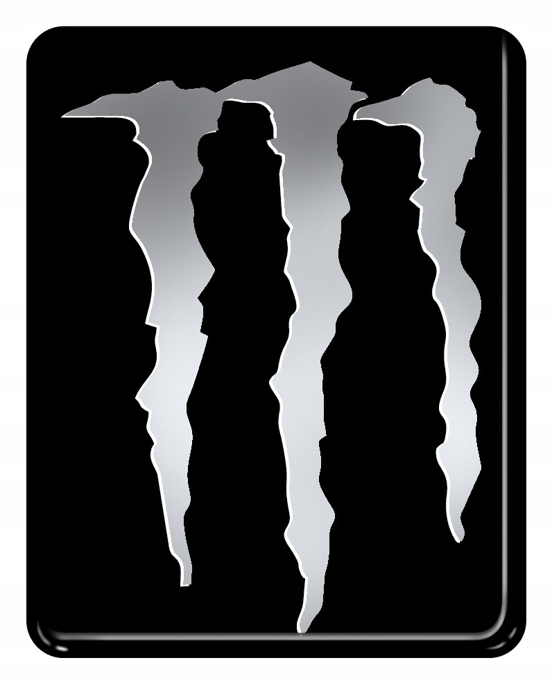 

Naklejka niklowana Monster żywica