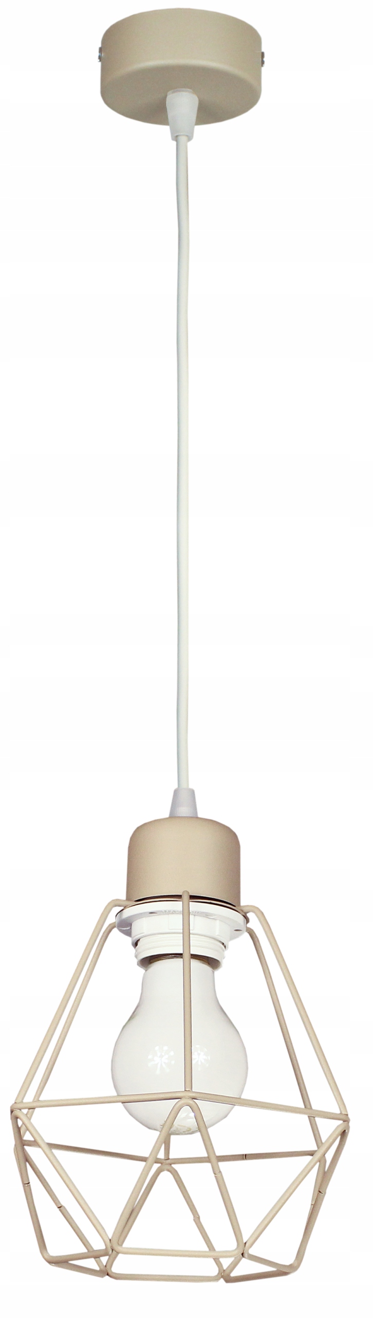 Lustr Diamond béžová závěsné stropní svítidlo loftová lampa nad stůl do obývacího pokoje